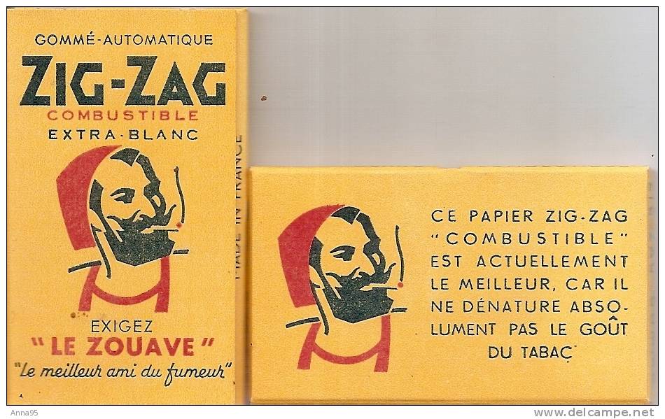 BLOC PAPIER A CIGARETTES "LE ZOUAVE" ZIG ZAG NEUF COMPLET  SCAN RECTO VERSO - Autres & Non Classés