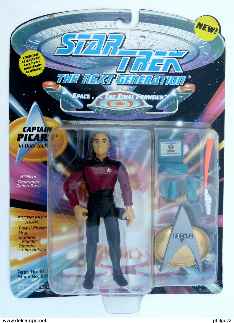 FIGURINE SOUS BLISTER STAR TREK Playmates 1992 THE NEXT GENERATION PICARD - Star Trek