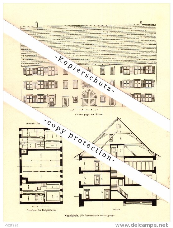 Photographien / Ansichten , 1918 , Neunkirch , Prospekt , Architektur , Fotos !!! - Neunkirch