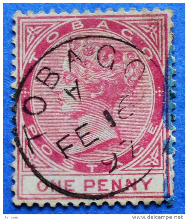 TOBAGO 1 PENNY 1885 VICTORIA  - USED - Trinidad & Tobago (...-1961)