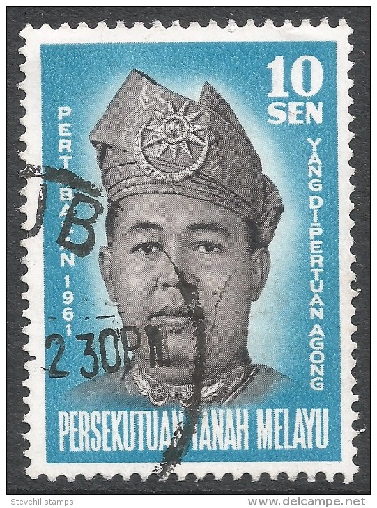 Malayan Federation. 1961 Installation Of Yang Di-Pertuan Agong, Tuanku Syed Putra. 10c Used. SG 19 - Fédération De Malaya