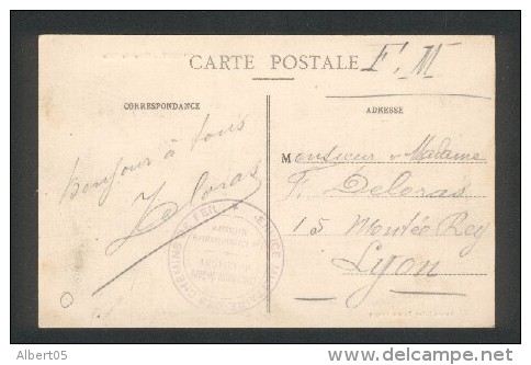 Cachet Service Militaire Des Chemins De Fer - Commission De Gare De Chagny - Le Commissaire Militaireb Sur CPA De Chagny - Chagny