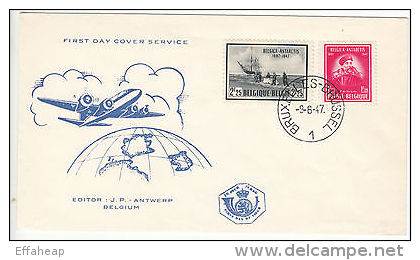 Belgium: Anniversary Of Antarctic Exhibition, FDC, 9 June 1947 - Other & Unclassified