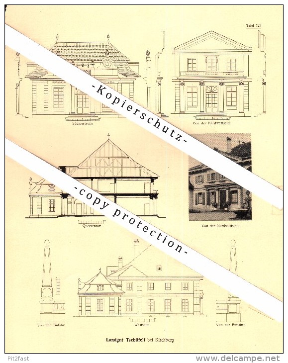 Photographien / Ansichten , 1922 , Landgut Tschiffeli B. Kirchberg , Prospekt , Architektur , Fotos !!! - Kirchberg