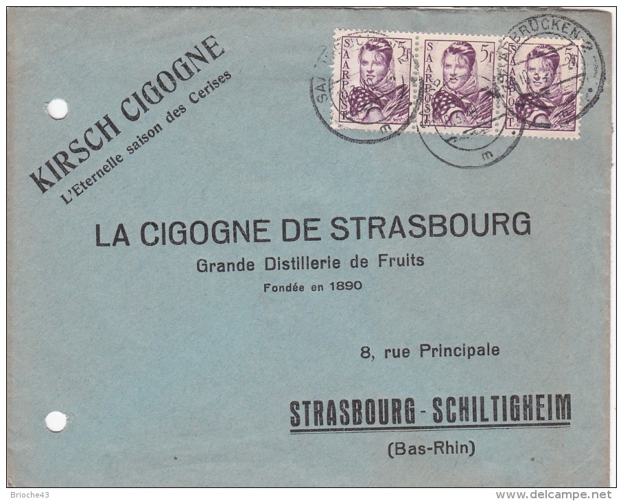 LETTRE 1949 SAAR. Mi 245 MeF. SAARBRUCKEN POUR STRASBOURG.   / 6649 - Autres & Non Classés