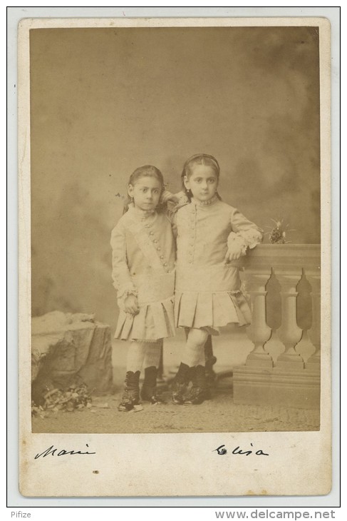 Cabinet 1878 Garreaud à Valparaiso (Chili). Deux Soeurs, Marie Et Elisa De Huidoho. - Anciennes (Av. 1900)