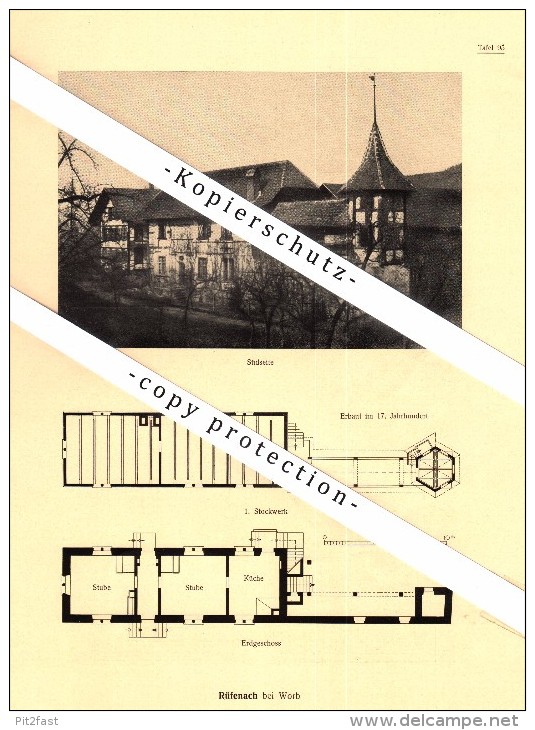 Photographien / Ansichten , 1922 , Rüfenach B. Worb , Prospekt , Architektur , Fotos !!! - Worb