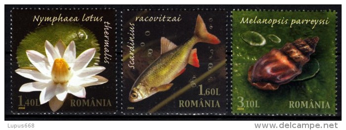 Rumänien 2008 MiNr. 6334/ 6336  **/ Mnh  Naturschutzgebiet Pârâul Petea - Neufs