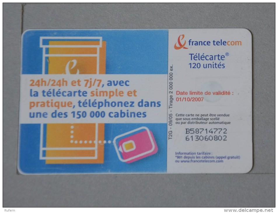 TÉLÉCARTE - 2 SCAN  -   120  UNITÉS  (Nº13010) - Phonecards: Internal Use