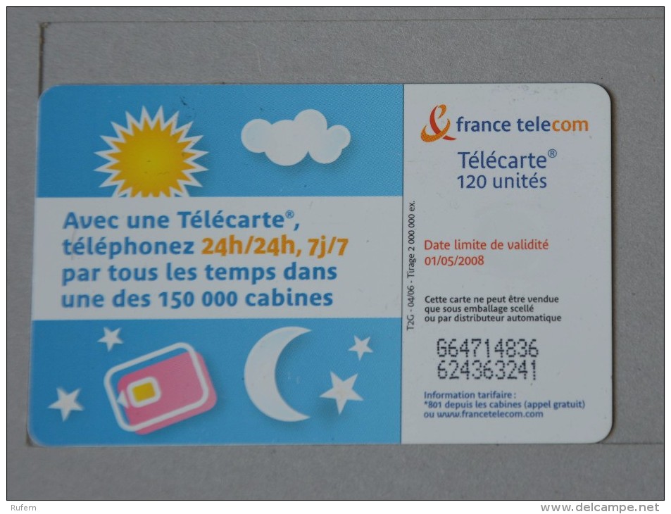 TÉLÉCARTE - 2 SCAN  -   120  UNITÉS  (Nº13011) - Internes