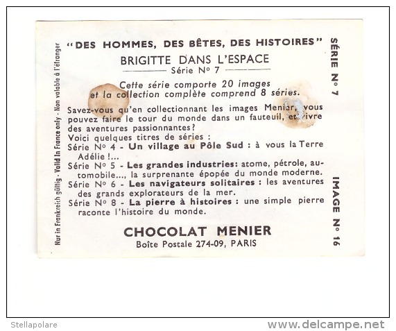 Space Sci - 1959 CHOCOLAT MENIER - BRIGITTE DANS L'ESPACE CARD # 16 - BATTLE FOR URANIUM IN THE SPACE - Altri & Non Classificati