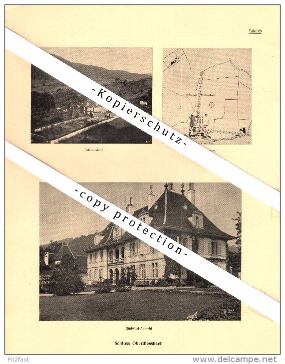 Photographien / Ansichten , 1922 , Schloss Oberdiessbach , Prospekt , Architektur , Fotos !!! - Oberdiessbach