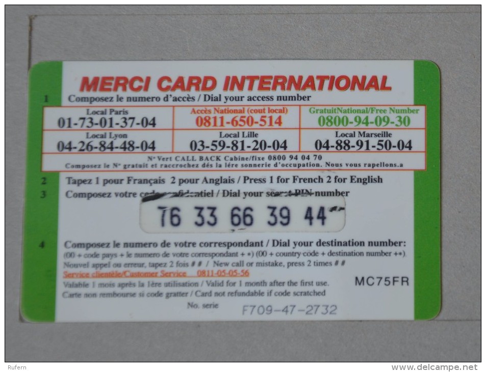 TÉLÉCARTE - 2 SCAN  -   7,5  EUROS  (Nº13033) - Phonecards: Internal Use