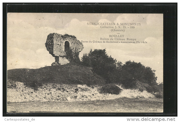 CPA Roullet, Ruines Du Chateau Rompu - Other & Unclassified