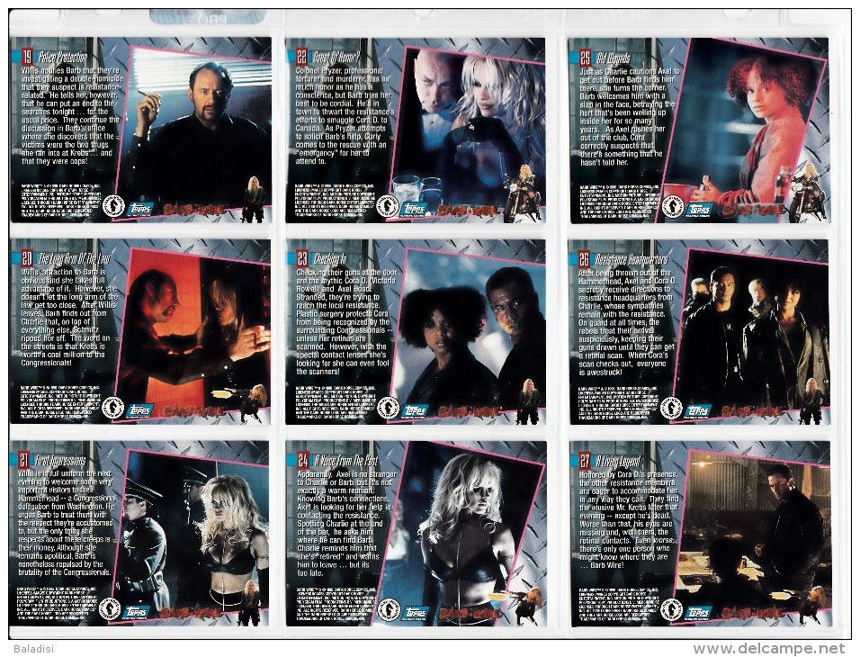 LOT SERIE COMPLETE DE 82 CARTES TRADING CARDS PIN-UP PAMELA ANDERSON FILM BARB-WIRE DE 1996 EN PARFAIT ETAT (20 PHOTOS)