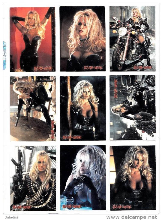 LOT SERIE COMPLETE DE 82 CARTES TRADING CARDS PIN-UP PAMELA ANDERSON FILM BARB-WIRE DE 1996 EN PARFAIT ETAT (20 PHOTOS)