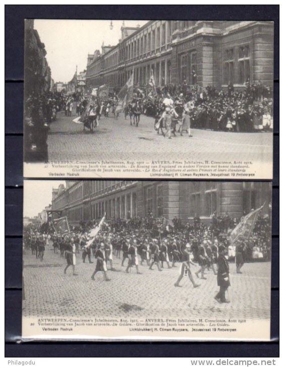 9 Cartes Postales Des Fêtes Jubilaires D’Anvers (Antwerpen), H; Conscience Pas Circulé - Antwerpen