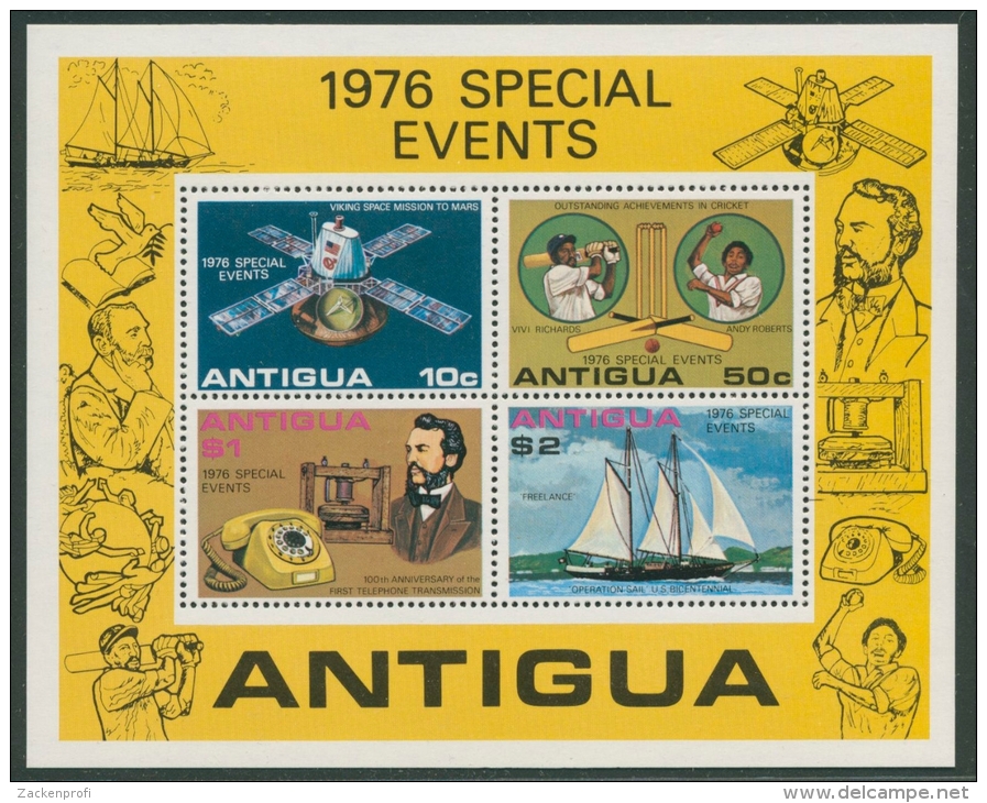 Antigua 1976 Jahresereignisse Block 27 Postfrisch (C21913) - 1960-1981 Autonomía Interna