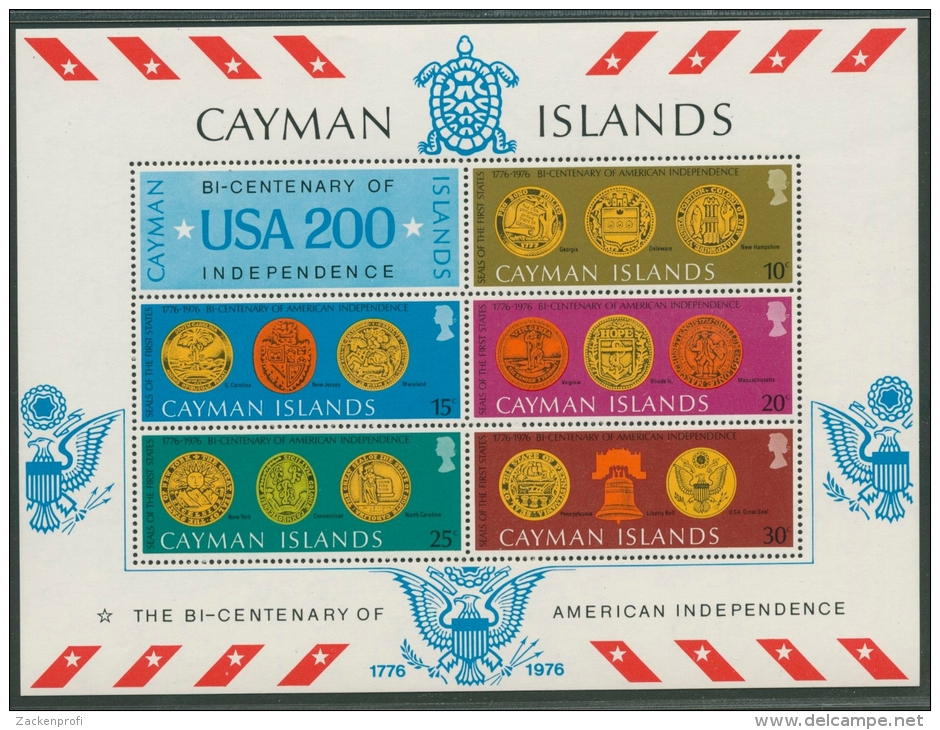 Cayman-Islands 1976 200 Jahre USA Block 10 Postfrisch (C21969) - Iles Caïmans