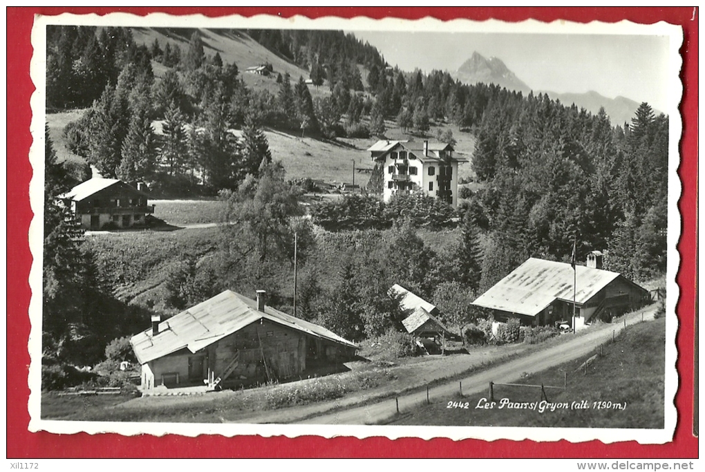 HBC-22 Les Paars Sur Gryon Sur BEx. Alpages. Cachet 1952 - Bex