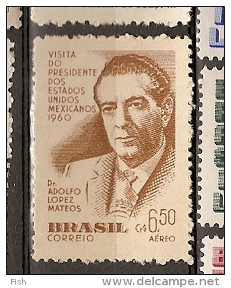 Brazil ** & Aereo, Visit Of The President Of  Mexico, 1960 (80) - Poste Aérienne