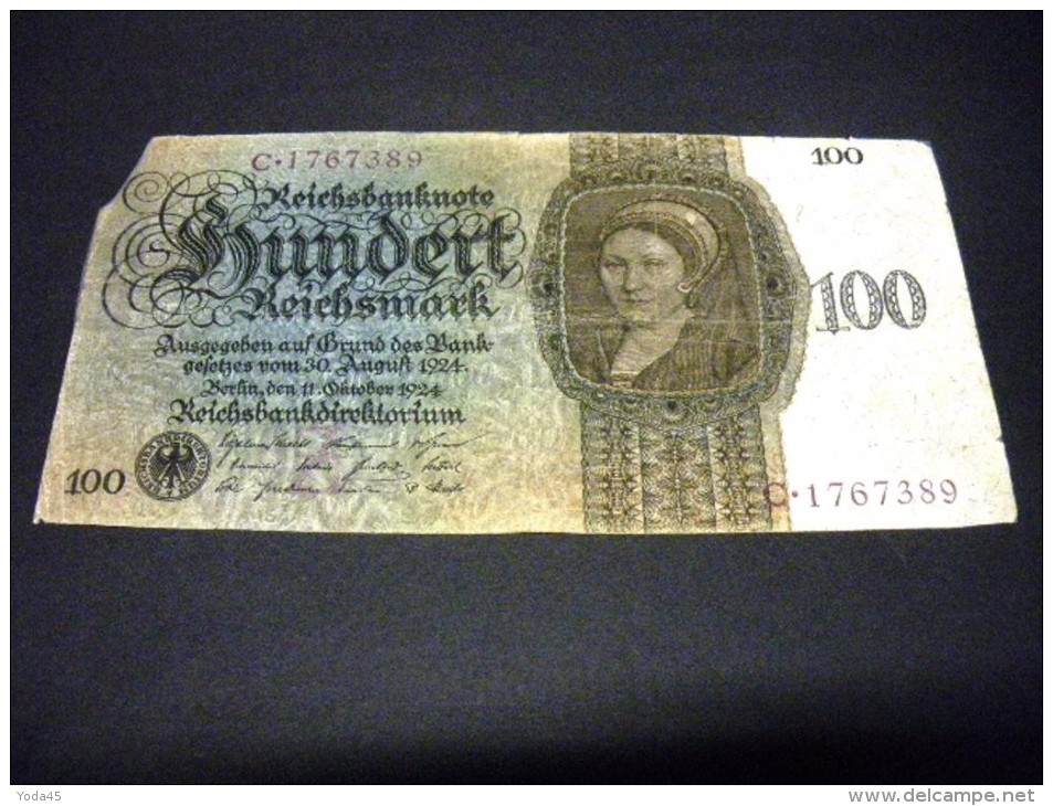 ALLEMAGNE 100 Mark 11/10/1924, Pick N° 178 , GERMANY - 100 Mark