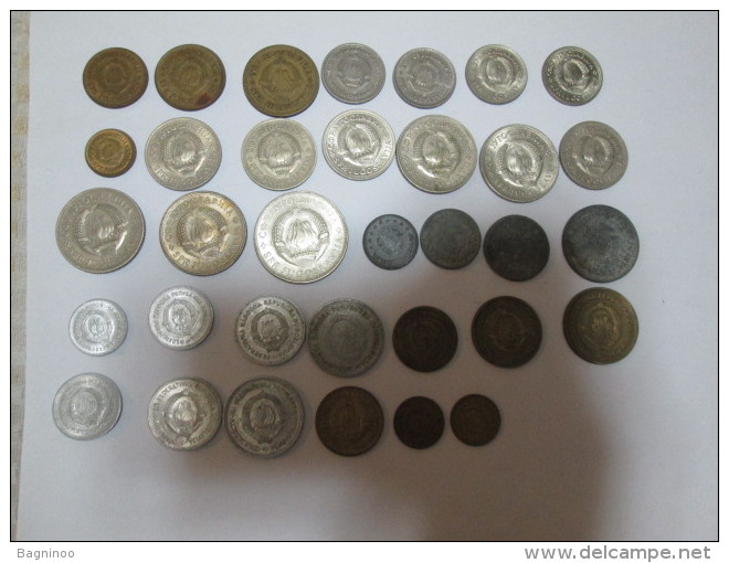 YUGOSLAVIA Large lot of 34 coins FAO 1 2 5 10 20 50 dinars and para "2"