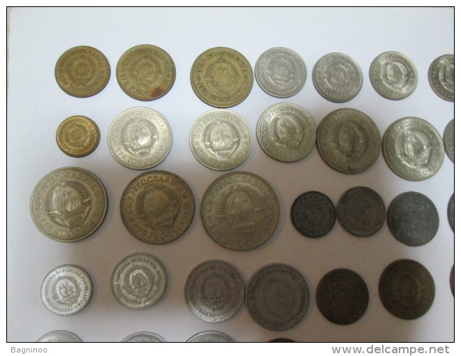 YUGOSLAVIA Large lot of 34 coins FAO 1 2 5 10 20 50 dinars and para "2"