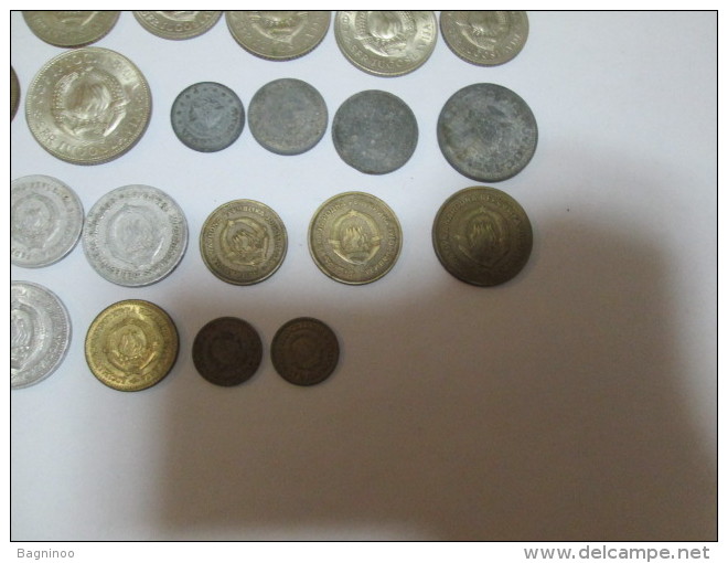 YUGOSLAVIA Large lot of 34 coins FAO 1 2 5 10 20 50 dinars and para "2"