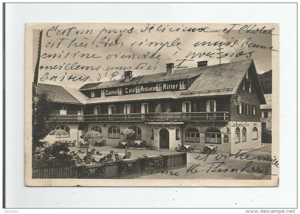 TANNHEIM 1100 M TIROL GASTHOF UND PENSION RITTER 1932  (7955) - Tannheim