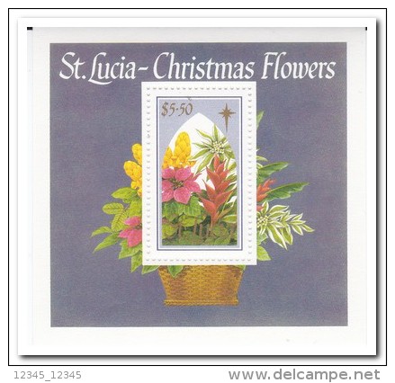 St. Lucia 1988, Postfris MNH, Flowers, Christmas - St.Lucia (1979-...)