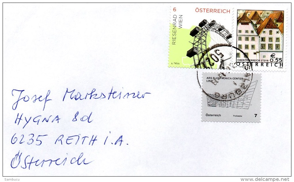 Brief Von 5023 Salzburg Mit 68 Cent Mischfrankatur  2015 - Briefe U. Dokumente