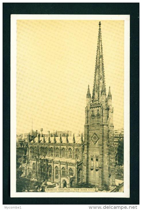 USA  -  New York  Trinity Church  Unused Vintage Postcard As Scan (Lumitone) - Églises