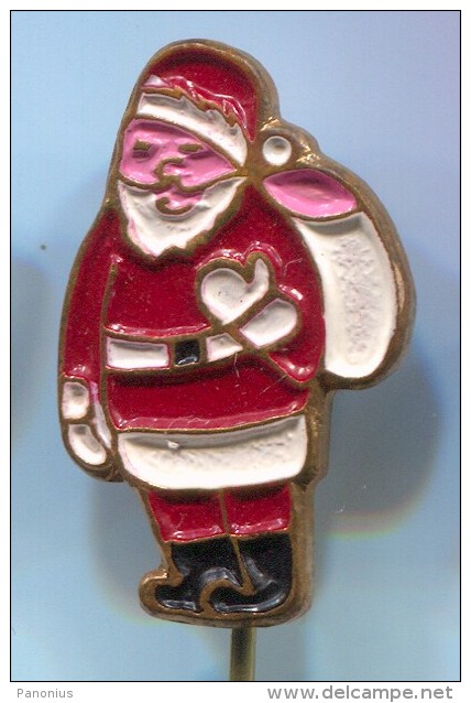 SANTA CLAUS - Vintage Pin, Badge - Noël