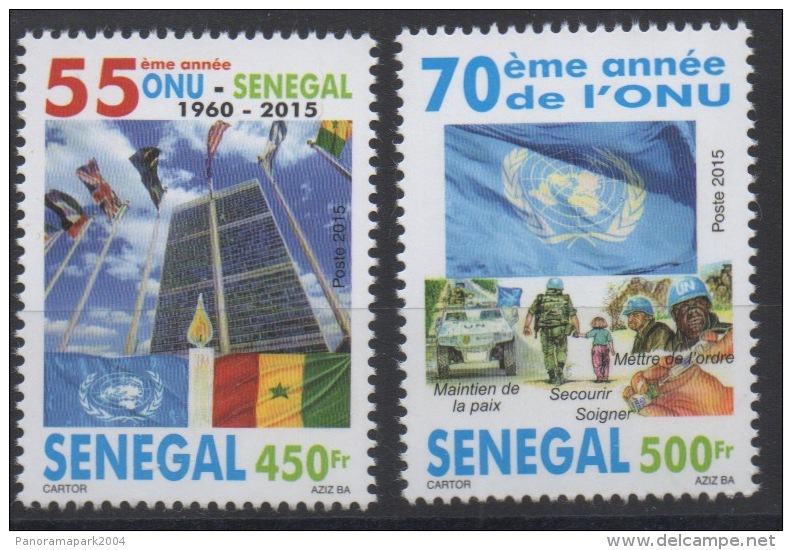 Sénégal 2015 ONU UNO UN United Nations 70 Ans Years Casques Bleus Blue Helmet Blauhelme Medecine Flag Drapeau MNH** - Militaria