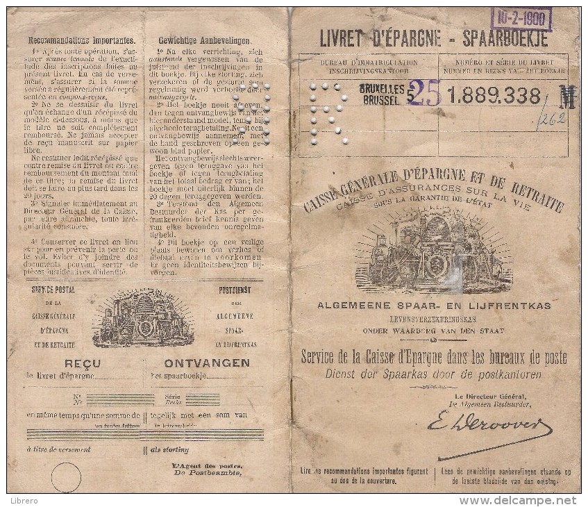 Bruxelles - Brussel / Livret D´ épargne - Spaarboekje / Brussel / 1929-1962 - Historische Documenten