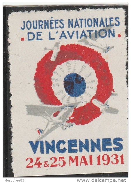 VIGNETTE JOURNEES NATIONALES DE L AVIATION VINCENNES 1931              TDA43 - Aviación