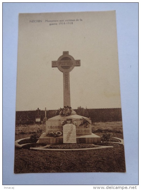 Réf: 81-20-7.                NECHIN    Monument Aux Victimes De La Guerre 1914-1918.   ( Brunâtre ). - Estaimpuis