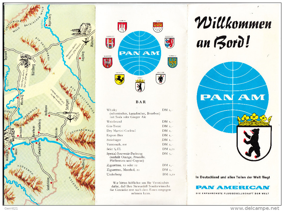 PAN AMERICAN - Jet Clipper Berlin Falt - Werbung 5-seitig - Sonstige & Ohne Zuordnung