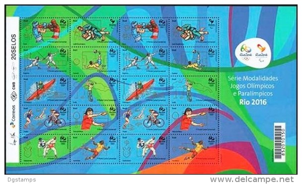 Brasil 2015 ** M/P Modalidades Juegos Olímpicos Y Paralimpicos II. Río 2016. See Desc. - Unused Stamps