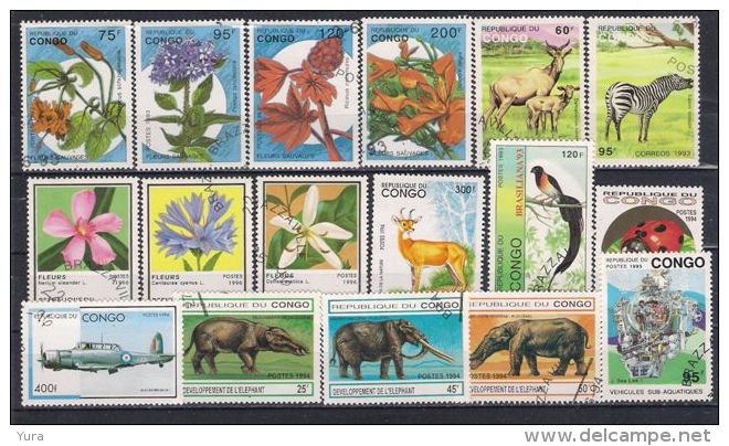 Lot 134 Congo (Brazzaville) Small Collection 17 Different - Collezioni