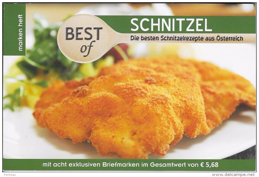 Boekje Schnitzels Met 8 Speciale Zegels En Recepten - Timbres Personnalisés