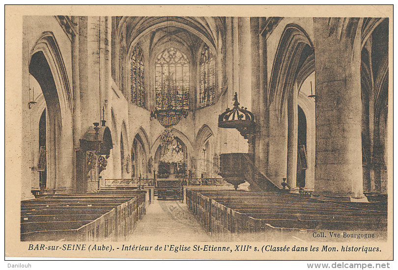 10 // BAR SUR SEINE   Intérieur De L'église St Etienne, - Bar-sur-Seine