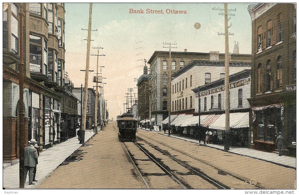 OTTAWA : Bank Street - Cachet De La Poste 1909 - Ottawa