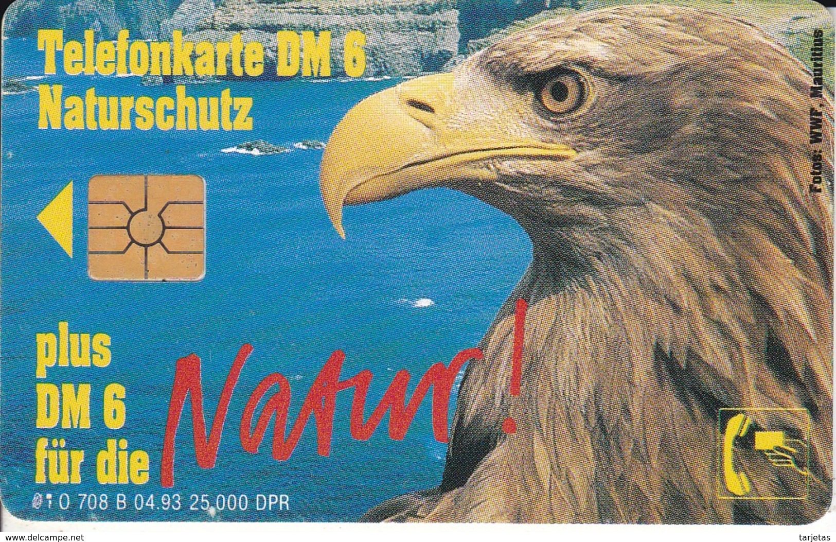 O 708 TARJETA DE ALEMANIA DE UN AGUILA  (BIRD-PAJARO-EAGLE) - O-Series: Kundenserie Vom Sammlerservice Ausgeschlossen