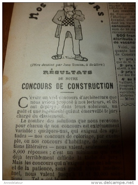 1906 Le Petit Journal illustré de la Jeunesse : Le RIRE des illustrateurs, Photo lauréat Paquerette Lebeau de Mezières;