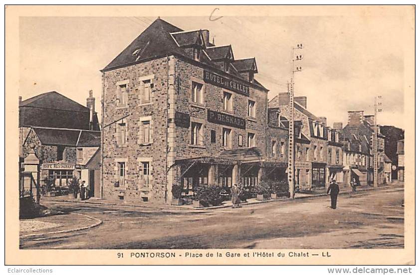 Pontorson     50       Hôtel Du Chalet.  Place De La Gare - Pontorson