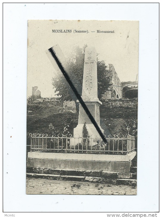 CPA  -   Moislains   - Monument - Moislains