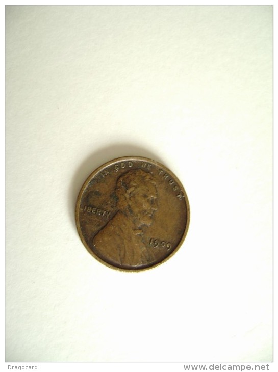 One Cent 1909 United State Of America COME DA FOTO - 1909-1958: Lincoln, Wheat Ears Reverse