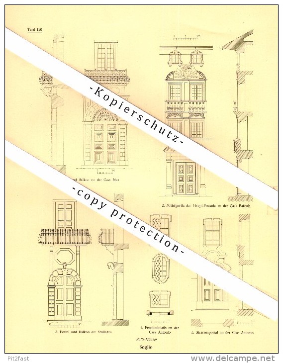 Photographien / Ansichten , 1923 , Soglio , Kreis Bregaglia , Prospekt , Architektur , Fotos !!! - Bregaglia